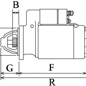 Starter Volvo Penta 12V TD40 - AQD41- MD22 - TAMD40, TMD30