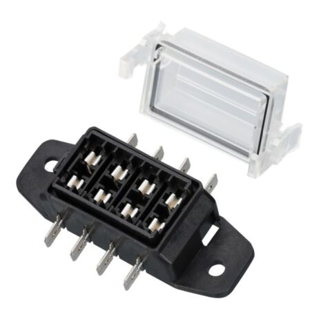 Fuse box 4x ATO Cover Flat plug Sidemounted