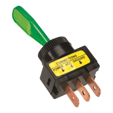 Kippschalter Ein/Aus mit Beleuchtung 12V grün