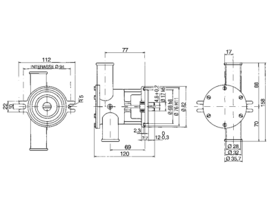 Impeller Pump Volvo Penta AD31, AD41, MD31, KAD42, TAMD42, KAD44 ...