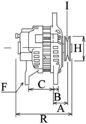 Alternator 12V-120A for Yanmar-Motoren
