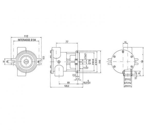 Impeller Pump Volvo Penta 358311 842843 858469 (slide Connectio) ST163 ...