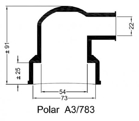 Rubbermof warmtewisselaar Polar A3/783 73/22 De rubber gegoten einddop is ontworpen voor warmtewisselaar en oliekoelers van polar.