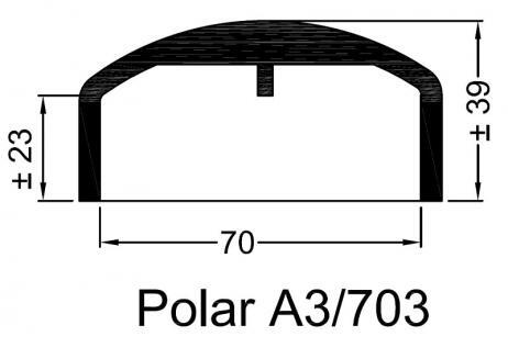 Rubbermof warmtewisselaar Polar A3/703 70mm De rubber gegoten einddop is ontworpen voor warmtewisselaar en oliekoelers van polar.
