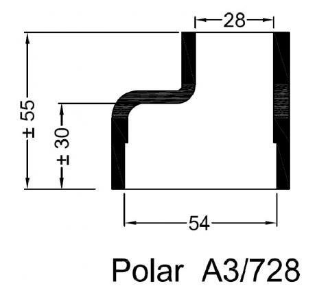 Rubbermof warmtewisselaar Polar A3/728 54/28 De rubber gegoten einddop is ontworpen voor warmtewisselaar en oliekoelers van polar.