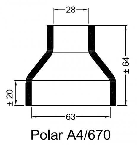 Rubbermof warmtewisselaar Polar A4/670 63/28 De rubber gegoten einddop is ontworpen voor warmtewisselaar en oliekoelers van polar.