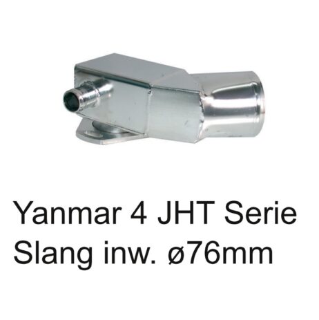 Uitlaatinjectiebocht Yanmar 4JHT serie. Gemaakt van hoogwaardig RVS en daardoor zeewaterbestendig. Voor een leven lang inspuitplezier.