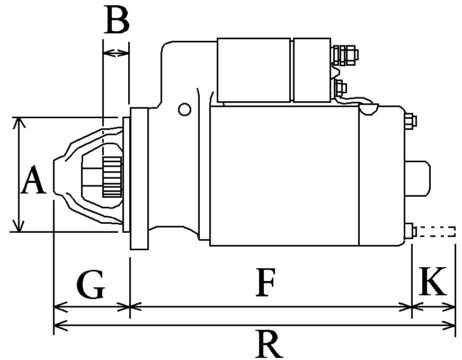 Starter motor Volvo Penta TD30, TD31, TD40, 24V 4.0kW - Image 5