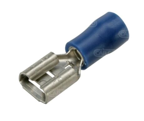 Cable lug/Amp plug 6.3 mm blue (per 100 pieces)