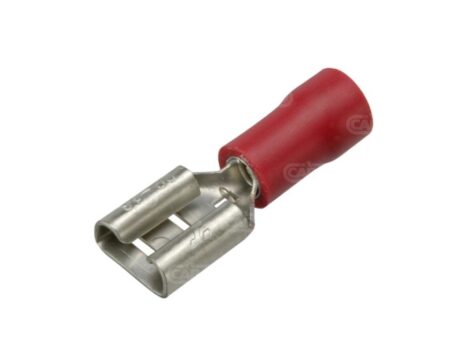 Schuifstekker 6.3 mm rood (per 100 stuks)