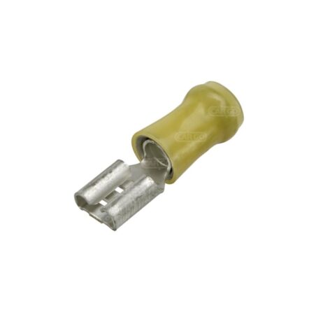 Kabelschuh/Amp stecker 6,3 mm gelb (50 Stück)