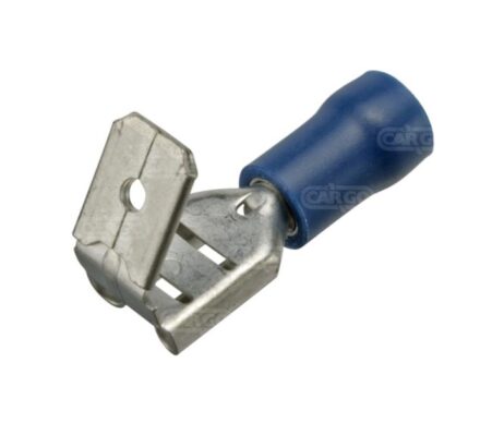 Kabelschuh/Amp-Stecker 6,3 mm blau/doppelt (100 Stück)