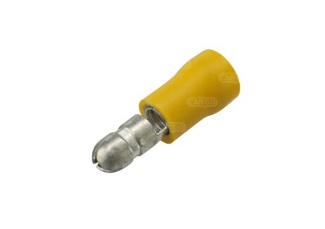 Cable lug/Amp plug 5 mm yellow/male (per 50 pieces)