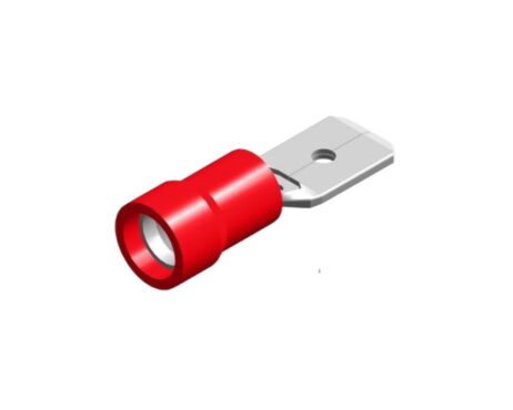 PVC vlakstekker 6.3X0.8 rood verpakking 5 stuks