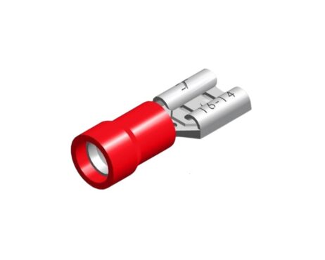 PVC sleeve 6.3X0.8 red 0.5-1.5mm² packaging 5 pieces