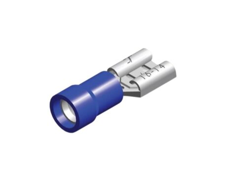 PVC sleeve 6.3X0.8 blue 1.5-2.5 mm² packaging 5 pieces