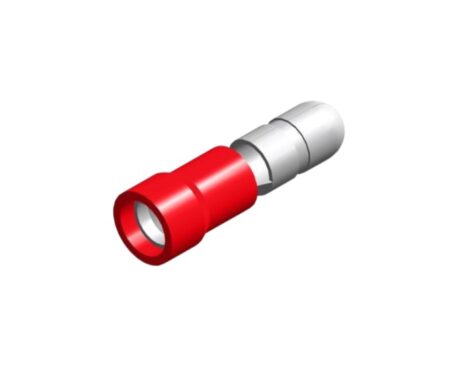 PVC rondstekker 4mm rood 0,5-1,5mm² verpakking 5 stuks