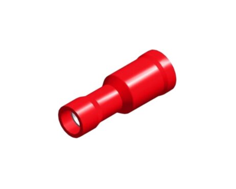 PVC round plug sleeve 4mm red 0.5-1.5mm² pack of 5 pieces