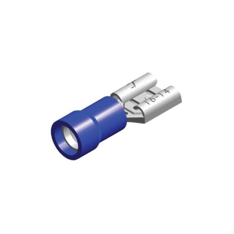 PVC vlakstekkerhuls 2.8X0.8 blauw verpakking 5 stuks