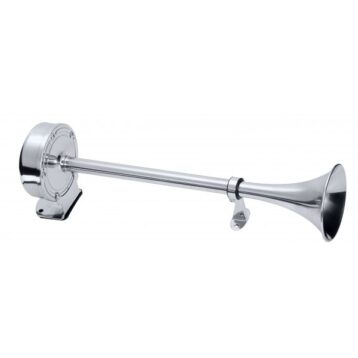 Deluxe single air horn 24v, completely stainless steel Main Image