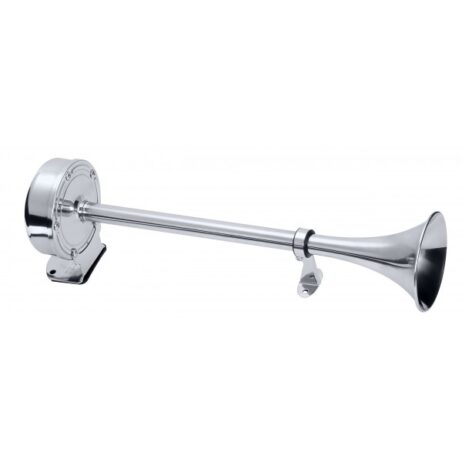 Deluxe single air horn 24v, completely stainless steel Main Image