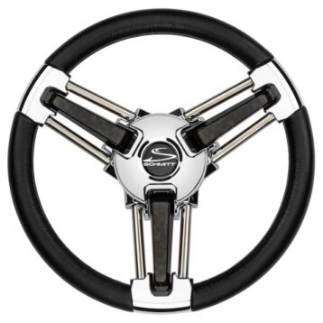 Steering wheel Burano polished stainless steel spokes, 36 cm Main Image