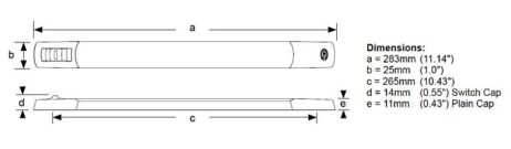 LED strip with switch 12 volt, warm white LEDs and sealed switch Third Image