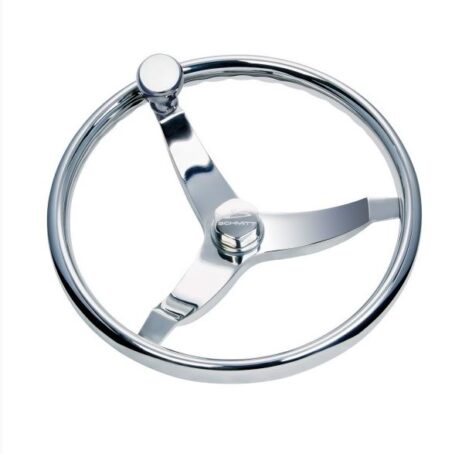 Steering Wheel Vision Elite Stainless Steel Cast Finger Grip with Transparent Knob, 39cm Main Image