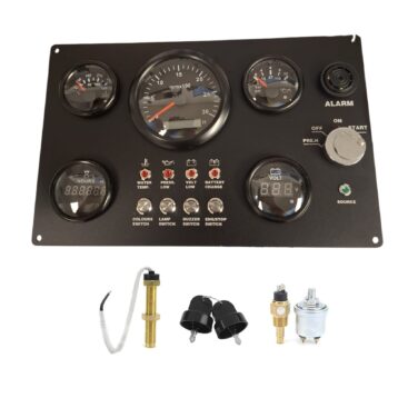 Dashboard 12/24V Marine Engine large including sensors 3000 RPM - preheating function