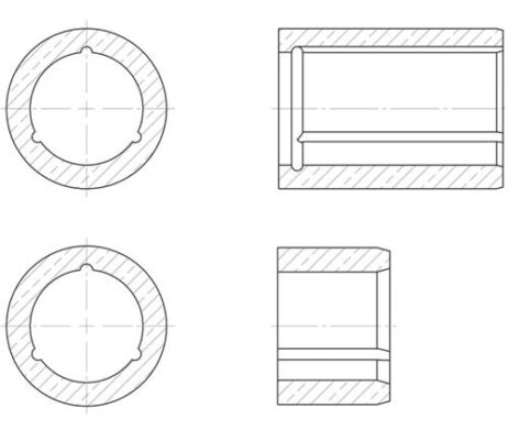 Grease lubricated bronze bearing-RG7-ø50xø65x100 - Image 2