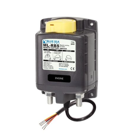 Hoofdmassa schakelaar 24V 500A electrisch Blue Sea Remote Accuschakelaar