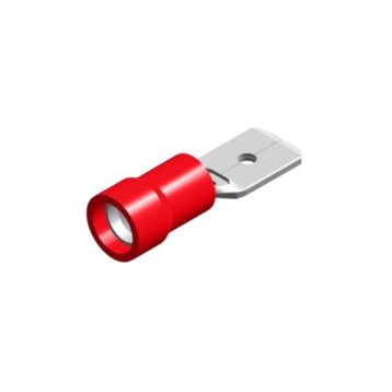 PVC flat plug 6.3X0.8 red, packaging 25 pieces
