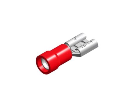 PVC sleeve 6.3X0.8 red 0.5 1.5mm² packaging 25 pieces