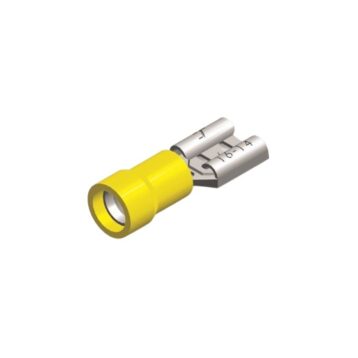 PVC sleeve 6.3X0.8 yellow 4 - 6mm² packaging 25 pieces