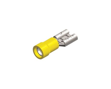 PVC sleeve 6.3X0.8 yellow 4 - 6mm² packaging 25 pieces