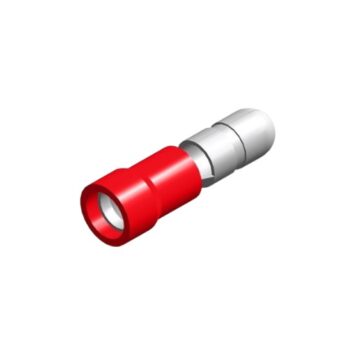 PVC round plug 4mm red 0.5-1.5mm² packaging 25 pieces