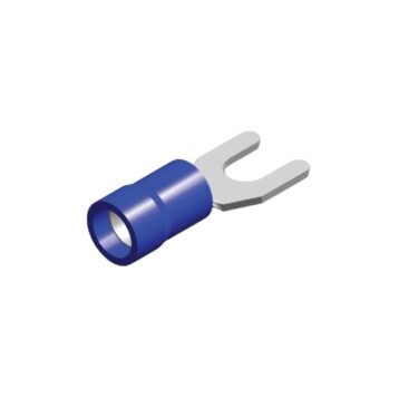 PVC fork tongue M5 blue 1.5-2.5 mm² packaging 25 pieces