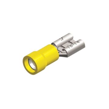 Flat plug 9.4X1.2 yellow packaging 25 pieces
