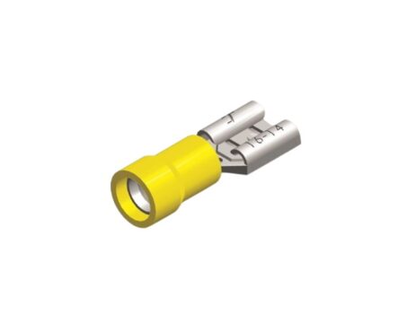 Flat plug 9.4X1.2 yellow packaging 25 pieces