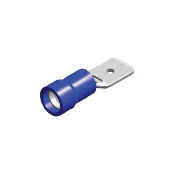 PVC vlakstekker 6.3X0.8 blauw 1,5-2,5 mm² verpakking 25 stuks