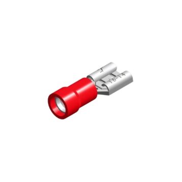 Vlakstekkerhuls PVC easy 4.8X0.8 rood 1,5-2,5 mm² verpakking 25 stuks