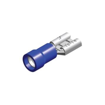 PVC vlakstekkerhuls 4.8X0.8 blauw 1,5 2,5mm² verpakking 25 stuks