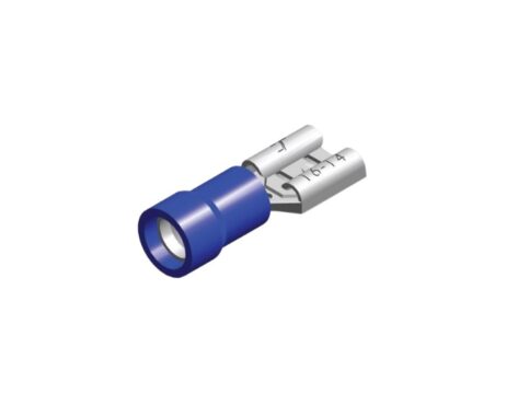 PVC vlakstekkerhuls 4.8X0.8 blauw 1,5 2,5mm² verpakking 25 stuks