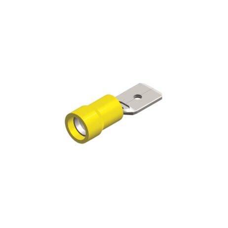 PVC flat plug 6.3X0.8 yellow 4 - 6mm² packaging 25 pieces