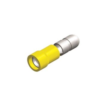 PVC round plug 5mm yellow 4 - 6mm² packaging 25 pieces