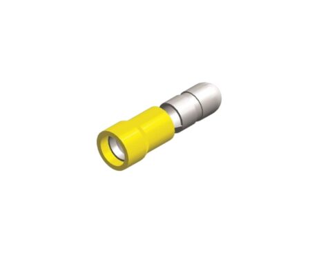 PVC round plug 5mm yellow 4 - 6mm² packaging 25 pieces