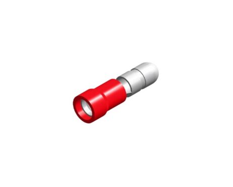 PVC rondstekker 4 mm rood 0,5-1,5mm² verpakking 100 stuks