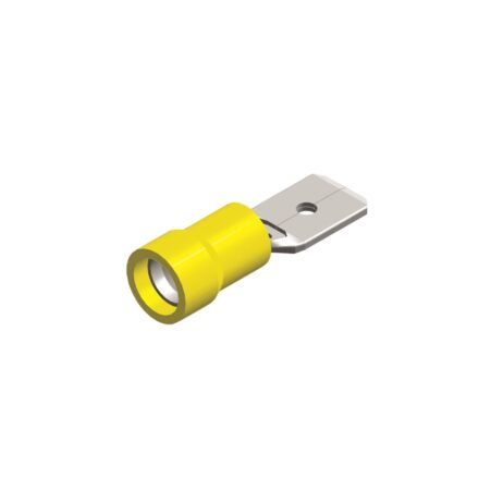 PVC flat plug 6.3X0.8 yellow 4 - 6mm² packaging 100 pieces