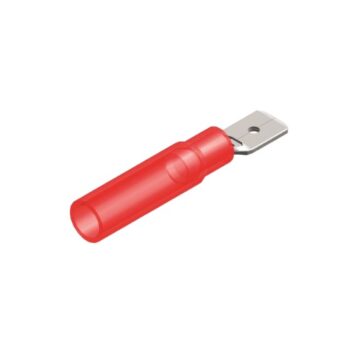 Crimp flat plug 6.3X0.8 red 0.5 - 1.5mm² pack of 25 pieces