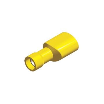 PVC flat plug sleeve 6.3X0.8 yellow packaging 25 pieces